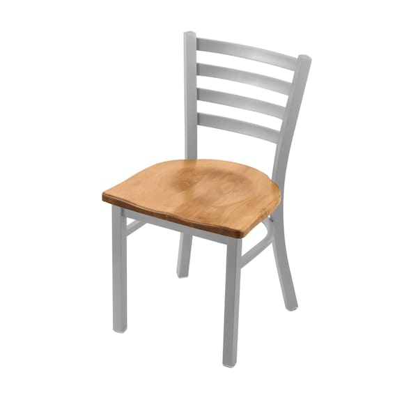 400 Jackie 18" Chair with Anodized Nickel Finish and Medium Maple Seat